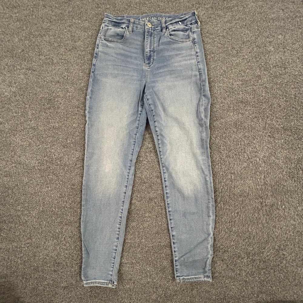 American Eagle Jeans Womens Size 8 Light Wash Skinny High Rise Stretch Denim